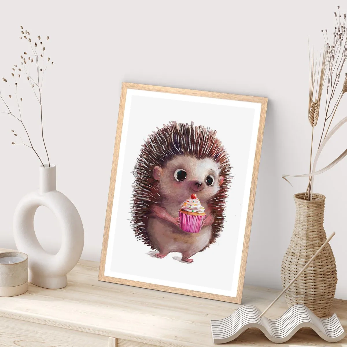 Poster in einem Rahmen aus heller Eiche - Der Feiertag ist jeden Tag - 61x91 cm