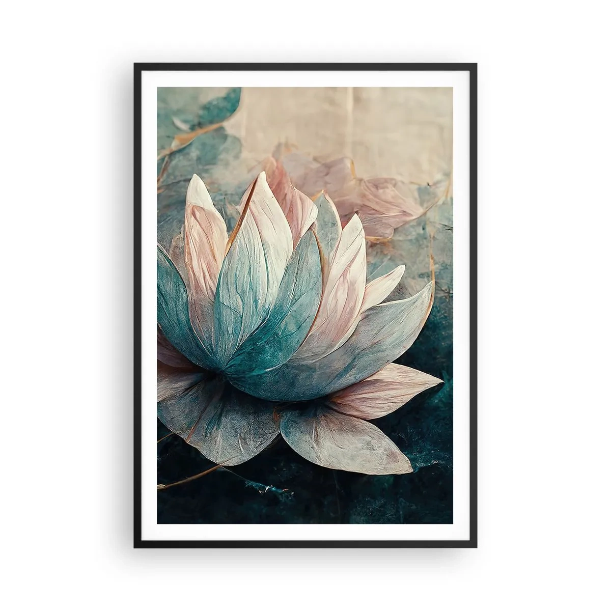 Poster in einem schwarzem Rahmen - Seesterne - 70x100 cm