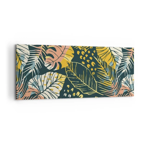 Bild auf Leinwand - Leinwandbild - Grüne Fantasie - 100x40 cm