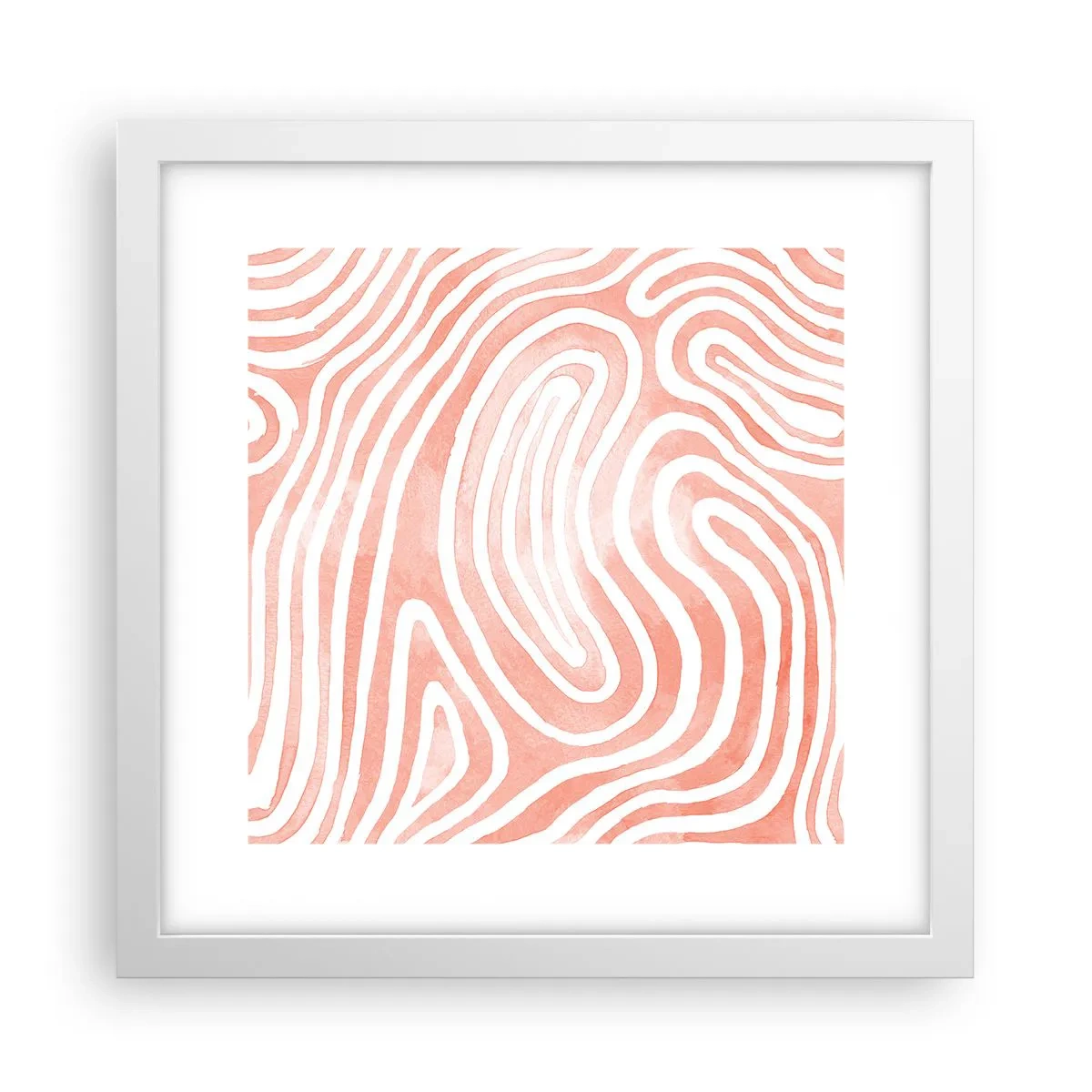 Poster in einem weißen Rahmen - Im Korallenlabyrinth - 30x30 cm