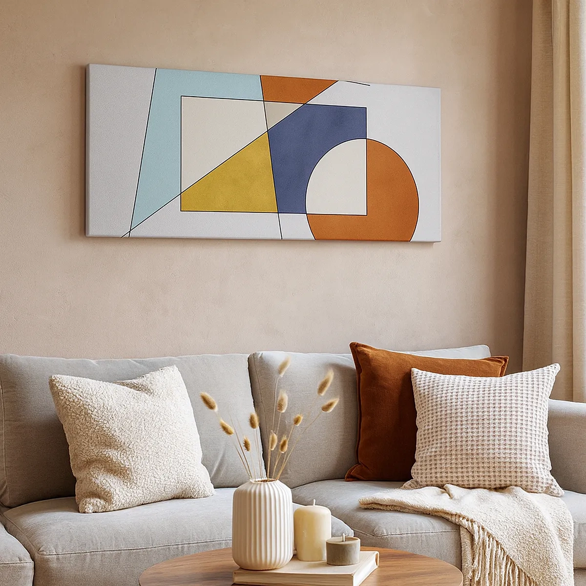 Bild auf Leinwand - Leinwandbild - Abstraktion: modernistisches Spiel - 30x30 cm