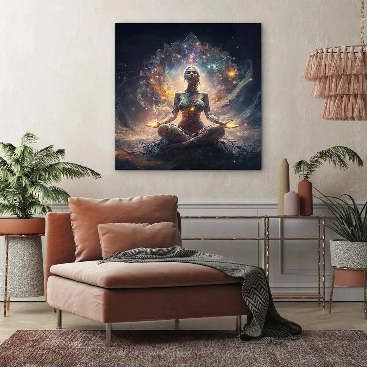 Bild auf Leinwand - Leinwandbild - Fluss guter Energie - 70x70 cm