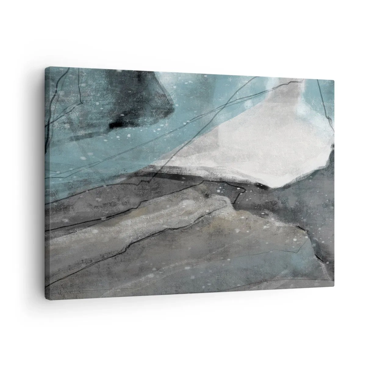 Bild auf Leinwand - Leinwandbild - Abstraktion: Felsen und Eis - 70x50 cm