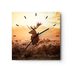 Wanduhr - Glasuhr - Herr im eigenen Land - 40x40 cm