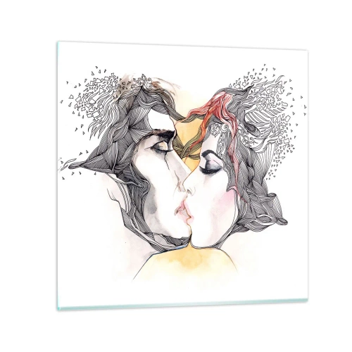 Glasbild - Bild auf glas - Die Welt existiert nicht - 50x50 cm