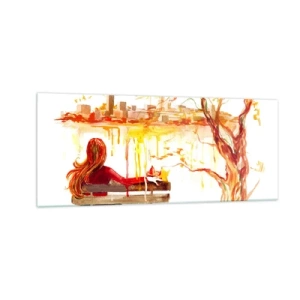 Glasbild - Bild auf glas - Ein Moment der Besinnung - 100x40 cm