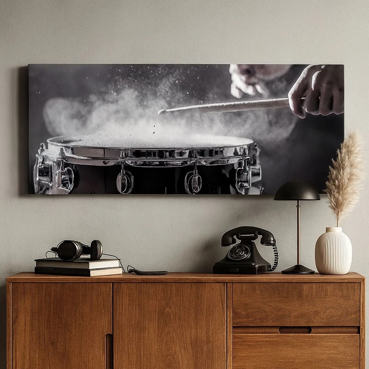 Bild auf Leinwand - Leinwandbild - Der Puls der Musik - 100x40 cm