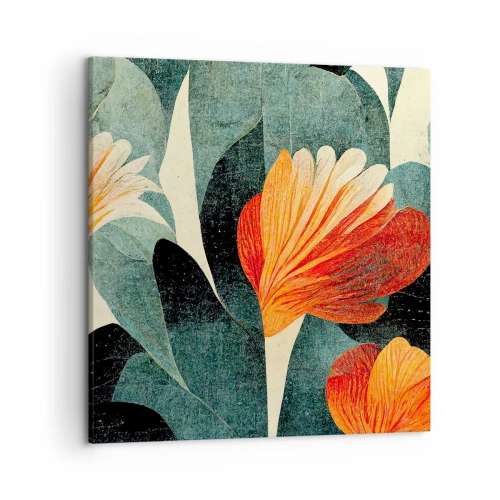 Bild auf Leinwand - Leinwandbild - Hitze der Tropen und Kühle des Grüns - 50x50 cm