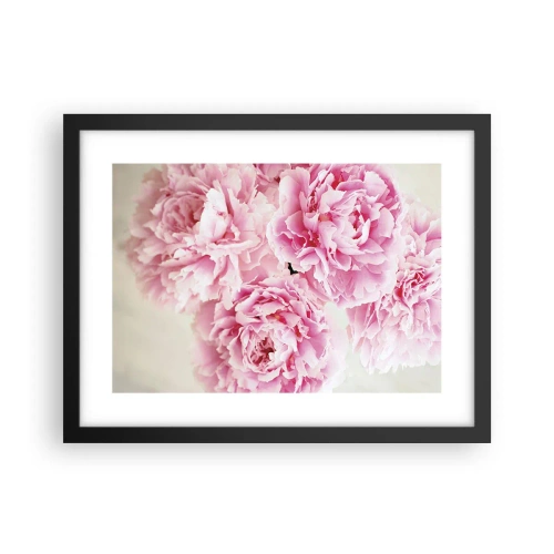 Poster in einem schwarzem Rahmen - In rosa Glamour - 40x30 cm