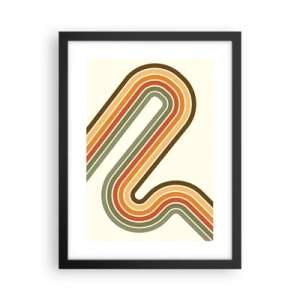 Poster in einem schwarzem Rahmen - Zickzack zum Ziel - 30x40 cm