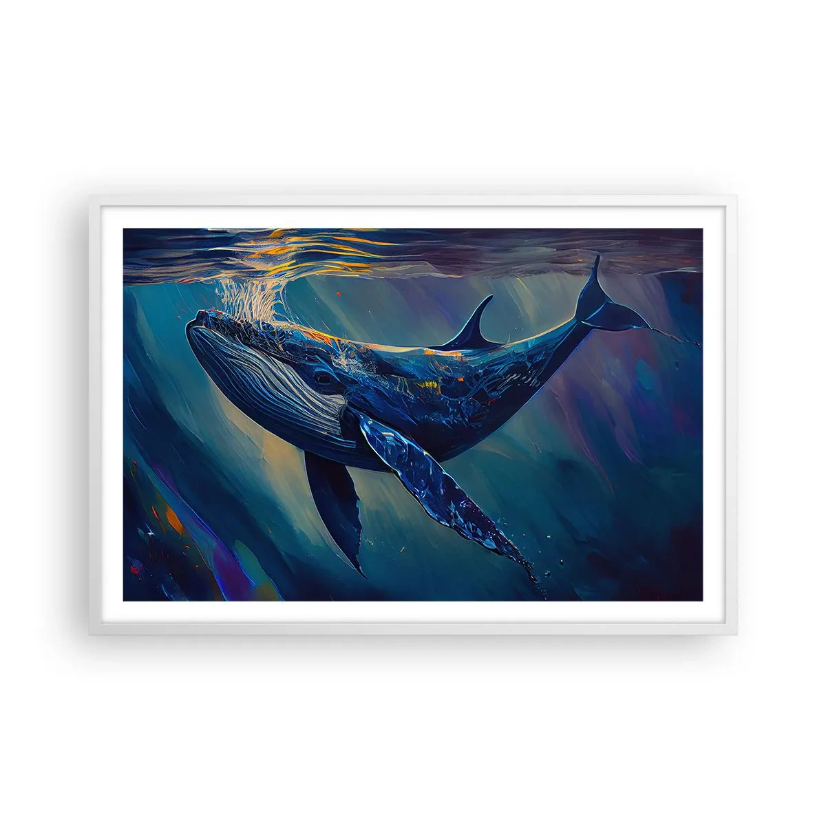 Poster in einem weißen Rahmen - Willkommen in meiner Welt - 91x61 cm