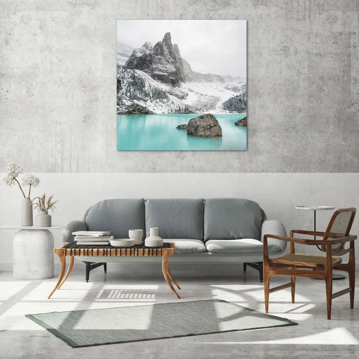 Glasbild - Bild auf glas - Auf der Hut - 50x50 cm