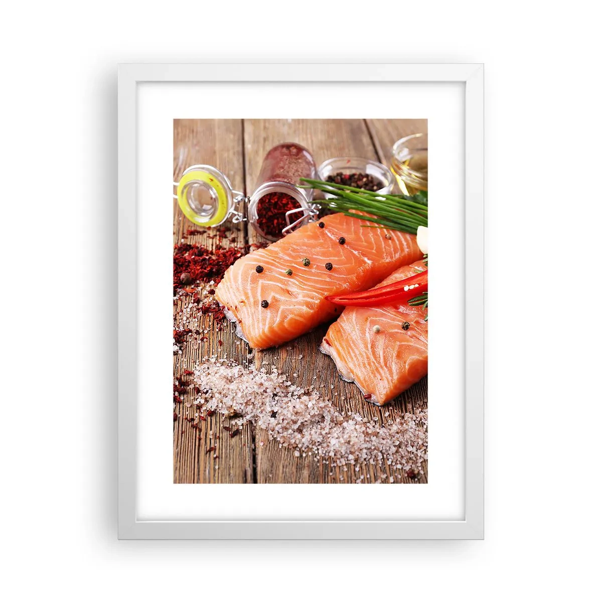 Poster in einem weißen Rahmen - Norwegisches Abenteuer in der Küche - 30x40 cm