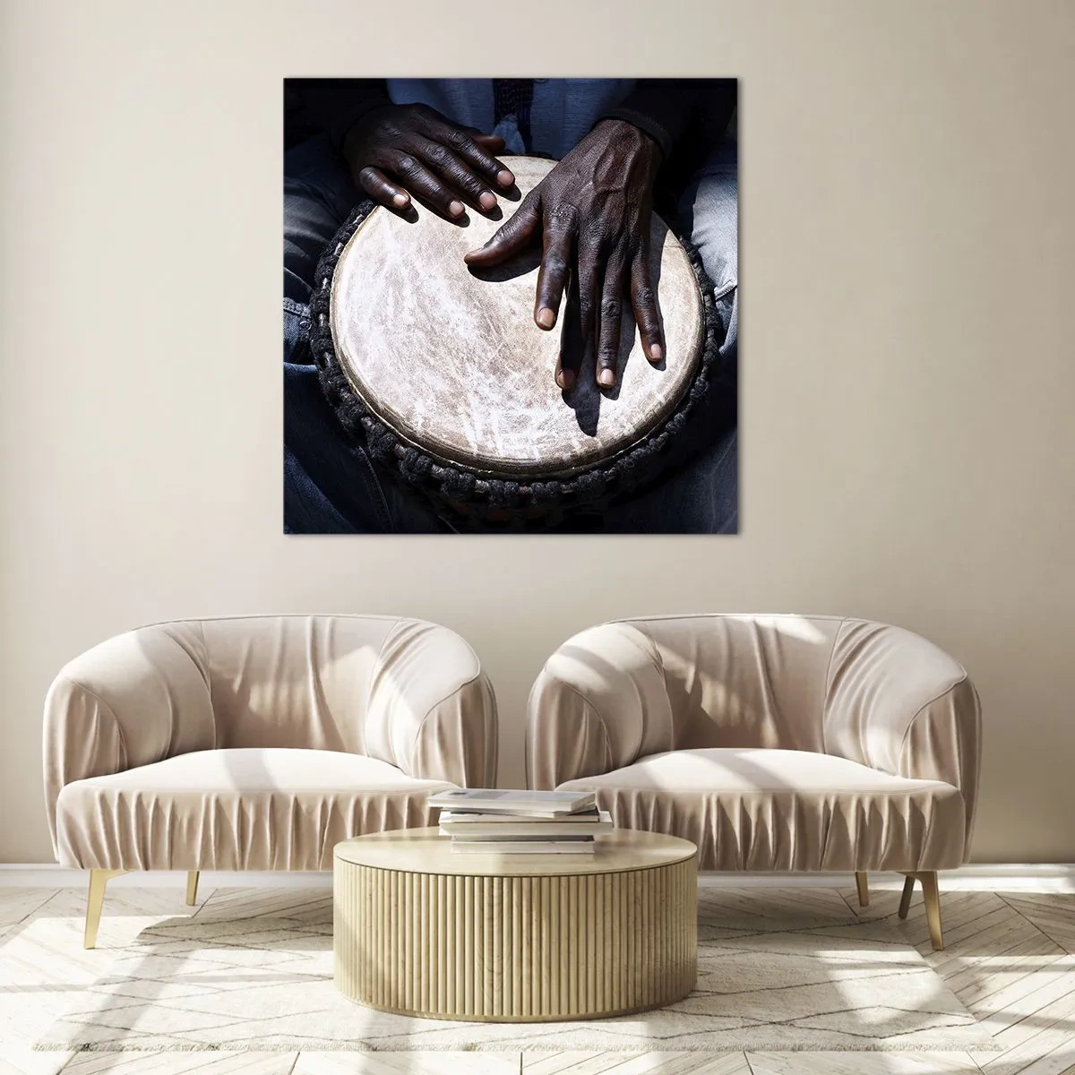 Glasbild - Bild auf glas - Lebe in deinem eigenen Rhythmus - 50x50 cm