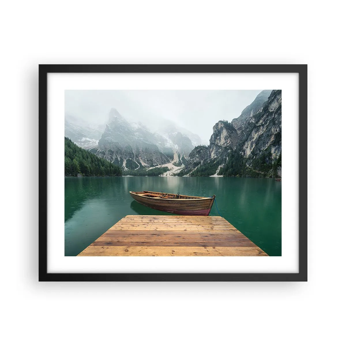 Poster in einem schwarzem Rahmen - Und die stolzen Felsen der Stirn - 50x40 cm