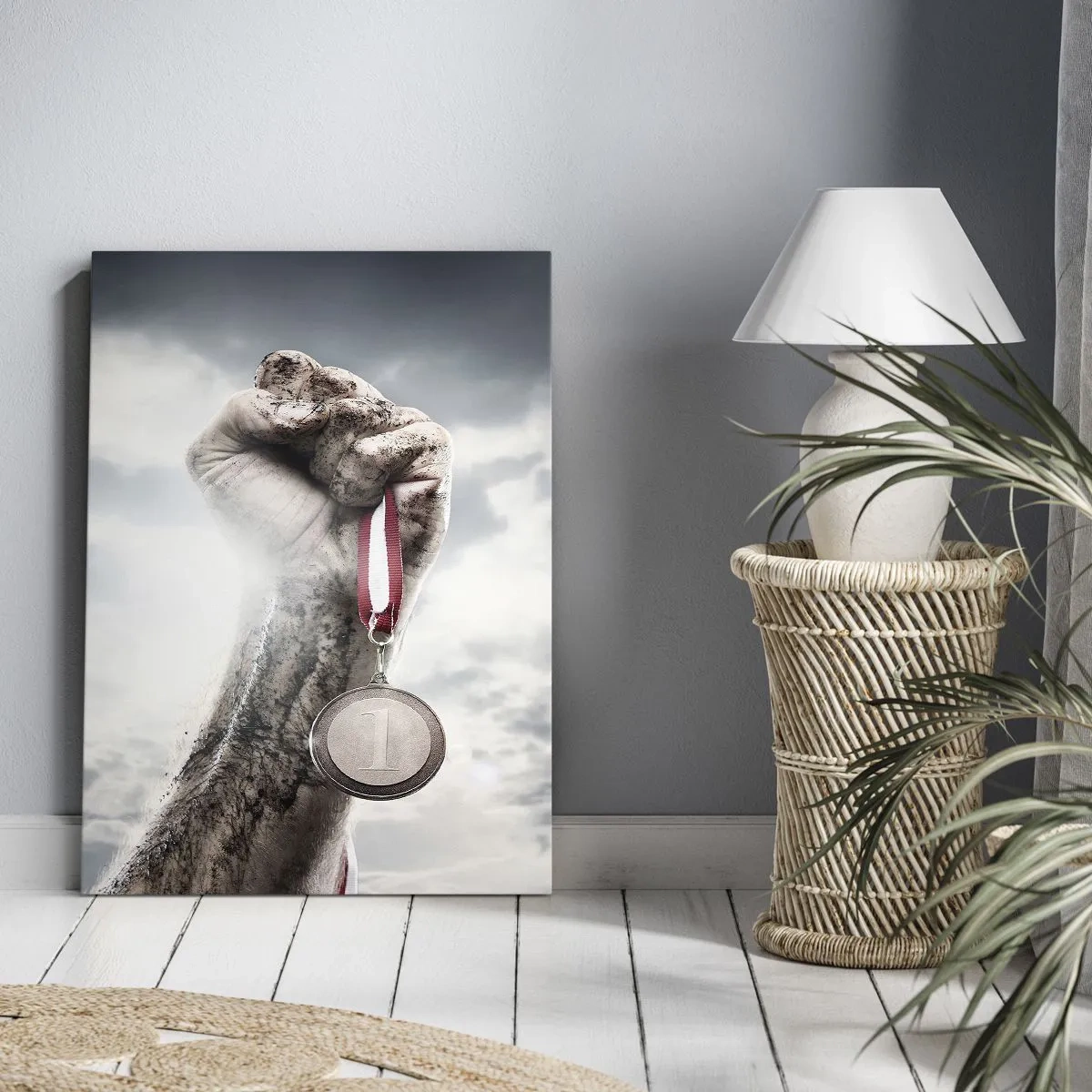 Bild auf Leinwand - Leinwandbild - Per aspera ad astra - 55x100 cm