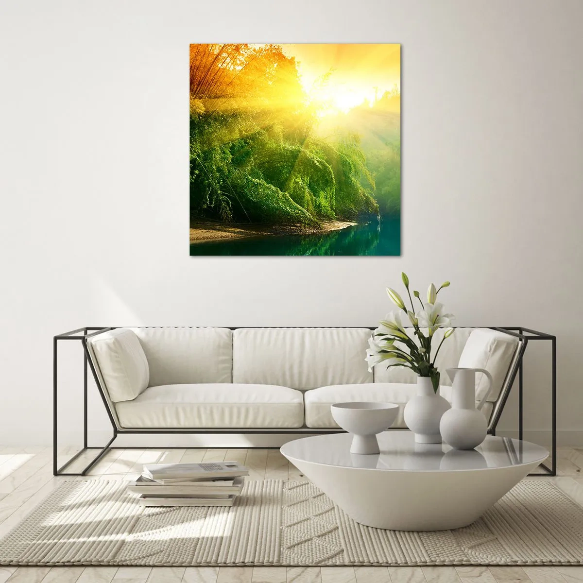 Glasbild - Bild auf glas - In Sonne und Schatten ertrinken - 50x50 cm