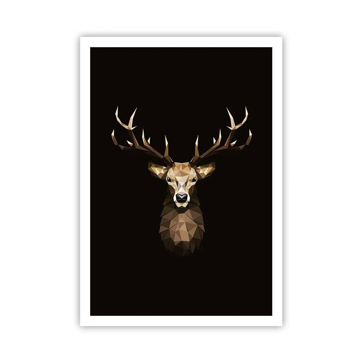 Poster - Kubistischer Hirsch - 70x100 cm