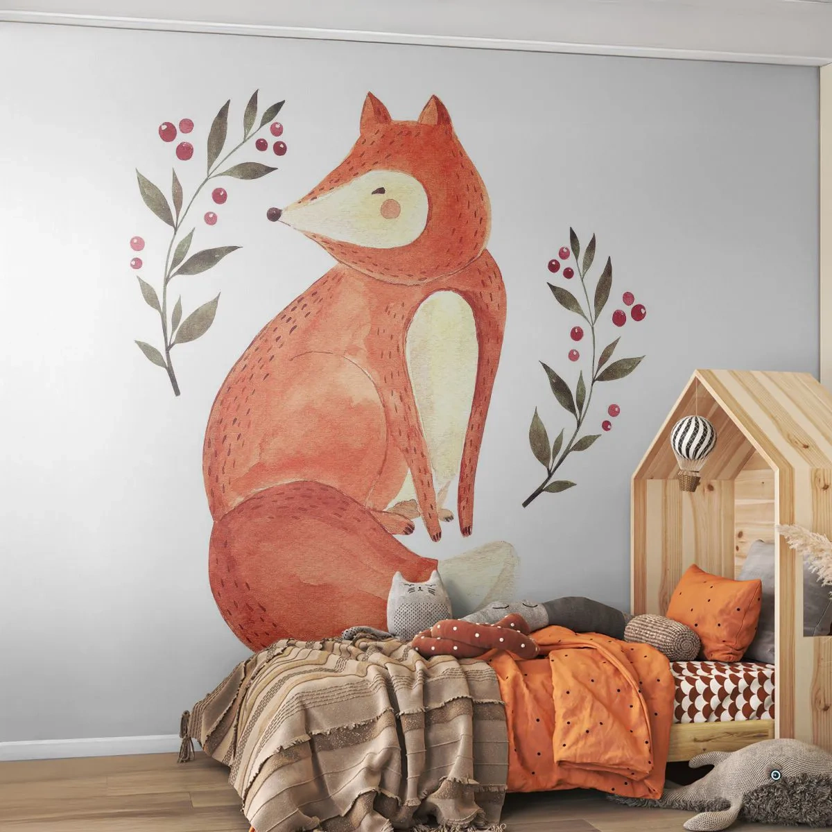 Fototapete Standard Eco - Kleine Rothaarige - Für Kinder, Fuchs, Märchen - 150x105 cm