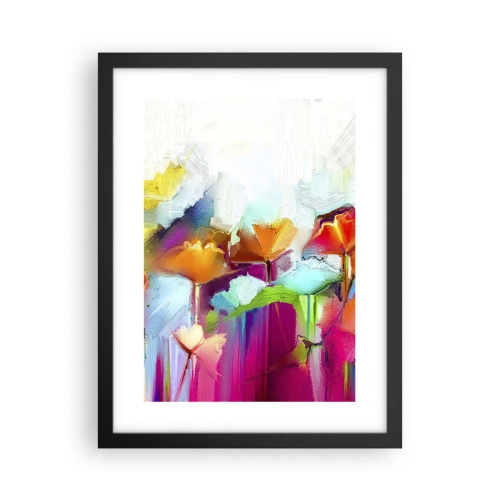 Poster in einem schwarzem Rahmen - Der Regenbogen ist aufgeblüht - 30x40 cm