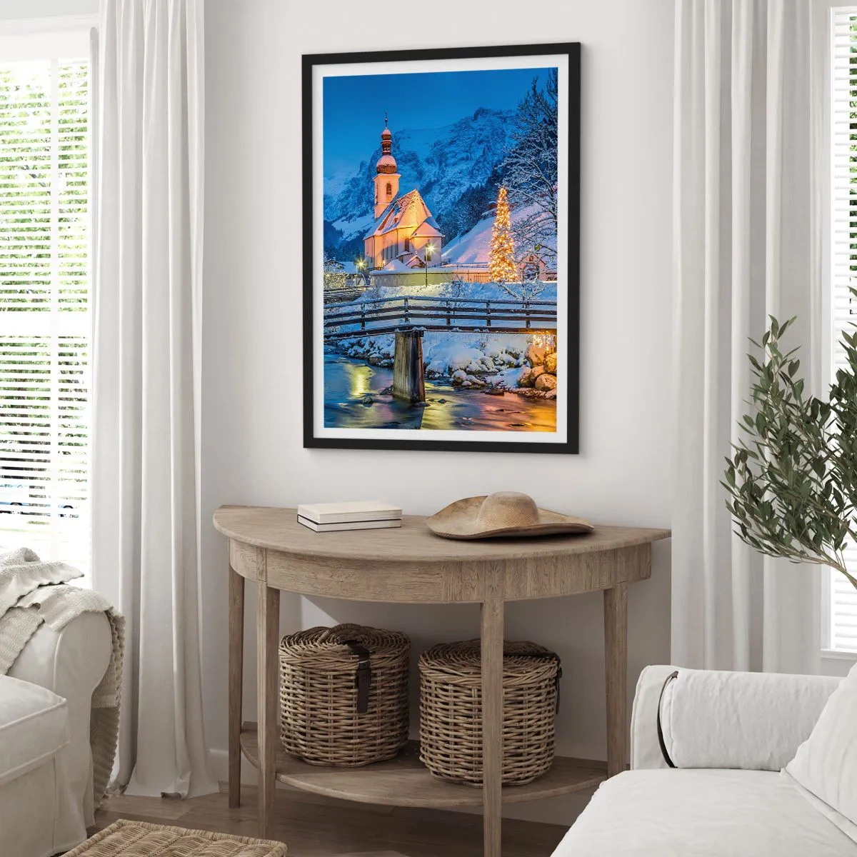 Poster in einem schwarzem Rahmen - Weihnachtsgeist - 61x91 cm