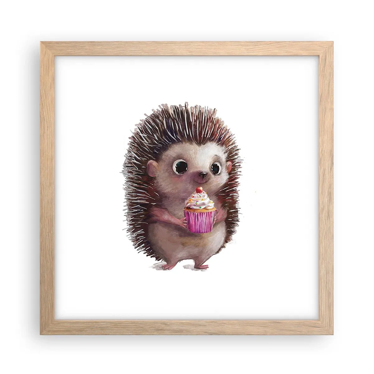 Poster in einem Rahmen aus heller Eiche - Der Feiertag ist jeden Tag - 30x30 cm