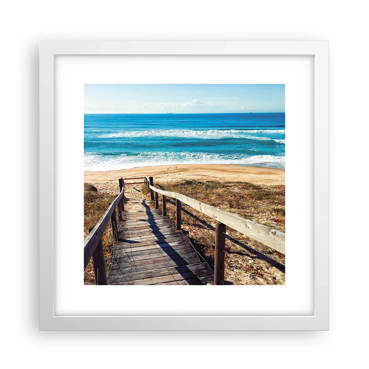 Poster in einem weißen Rahmen - Lauf! - 30x30 cm