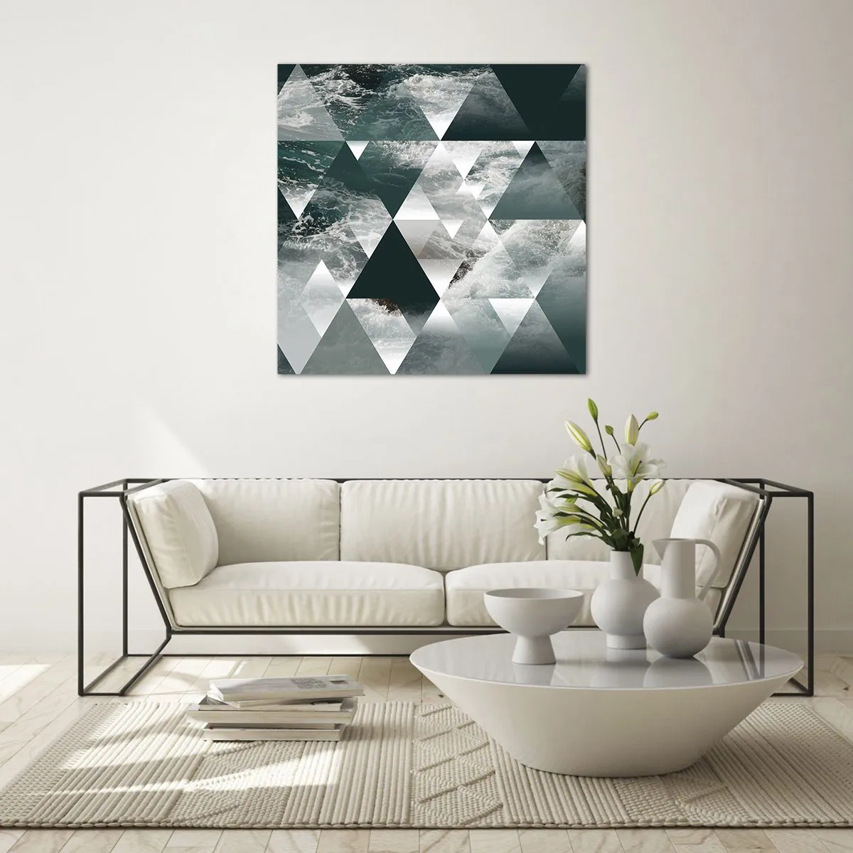 Glasbild - Bild auf glas - Kristallperspektive - 40x40 cm