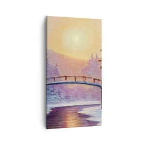 Bild auf Leinwand - Leinwandbild - Vier Jahreszeiten - Winter - 55x100 cm