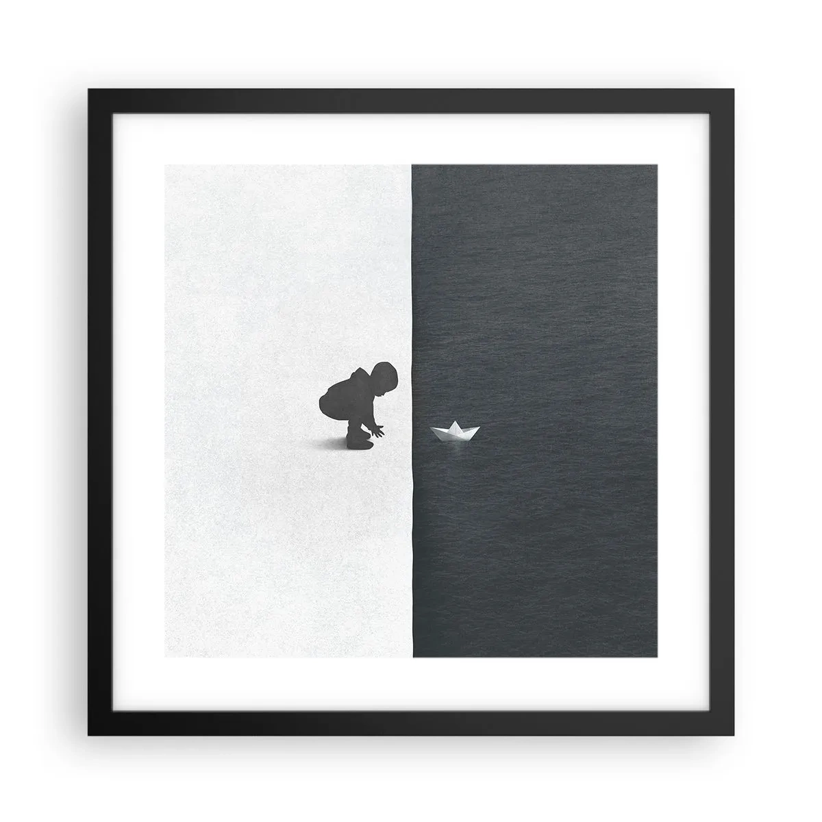 Poster in einem schwarzem Rahmen - Tolle Expedition - 40x40 cm