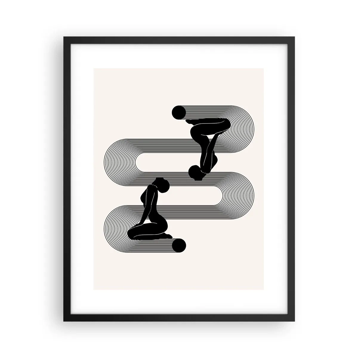 Poster in einem schwarzem Rahmen - Sinnliche Symmetrie - 40x50 cm