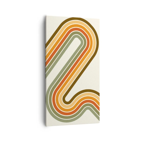 Bild auf Leinwand - Leinwandbild - Zickzack zum Ziel - 55x100 cm