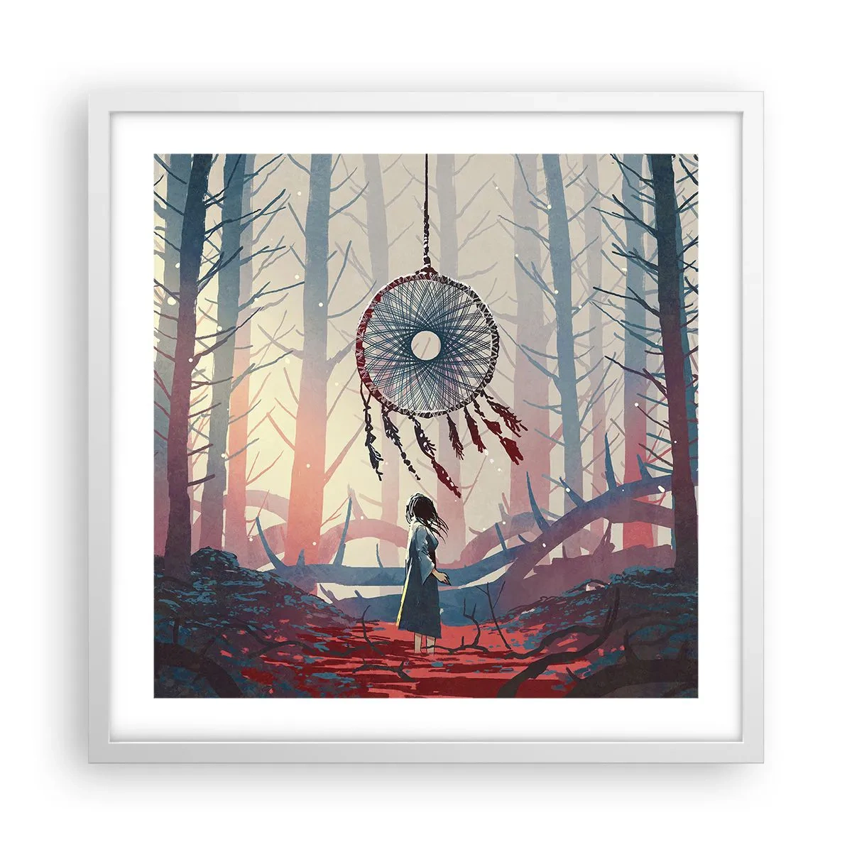 Poster in einem weißen Rahmen - Geheimes Glücksritual - 50x50 cm