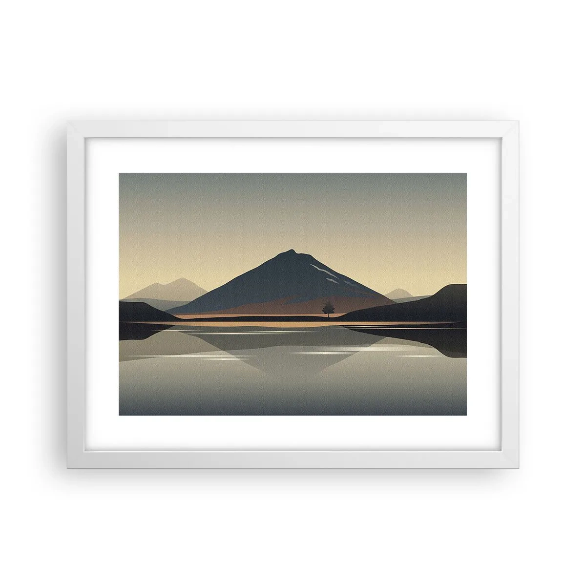 Poster in einem weißen Rahmen - Spiegelreflexion - 40x30 cm