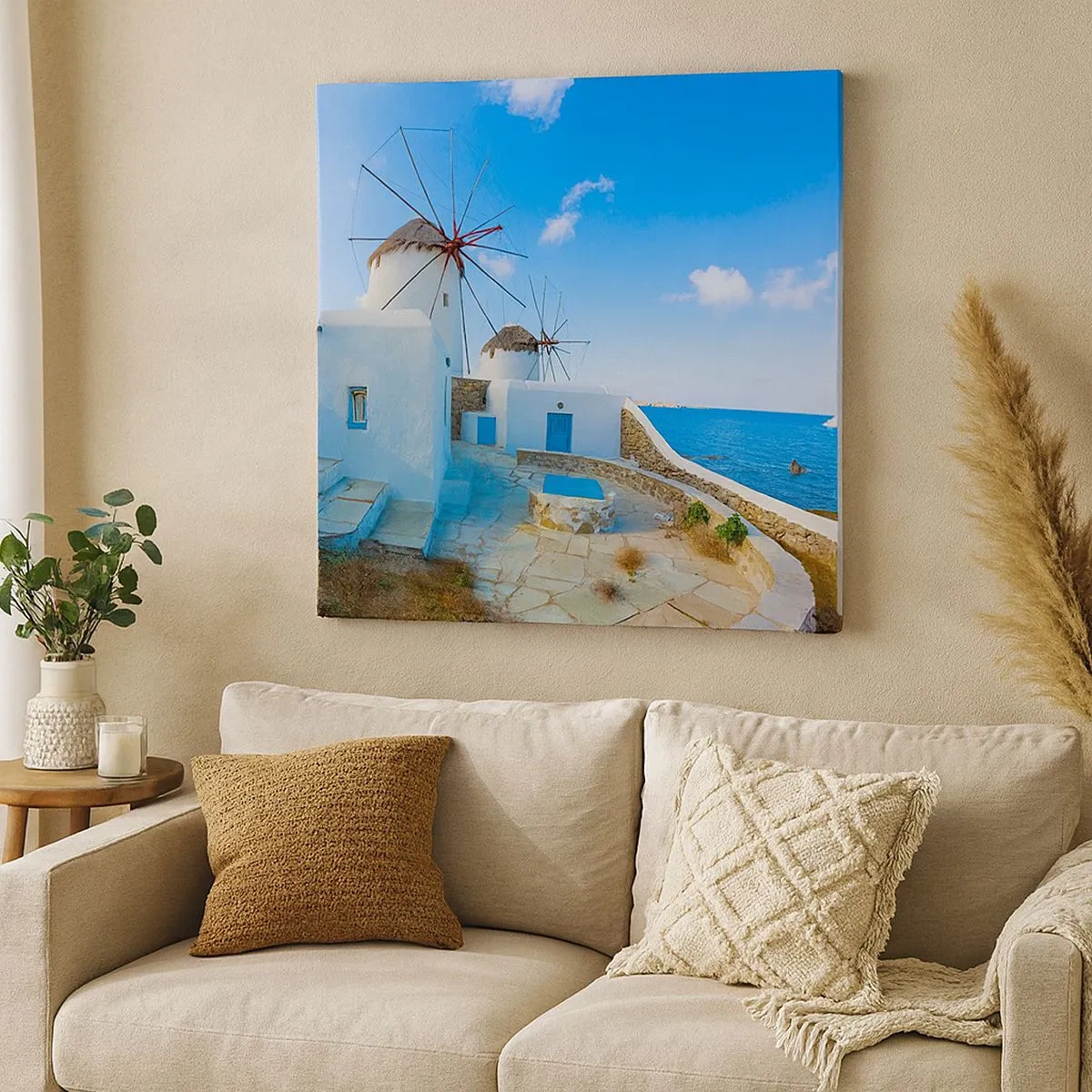 Bild auf Leinwand - Leinwandbild - Der blaue Wind vom Meer - 30x30 cm