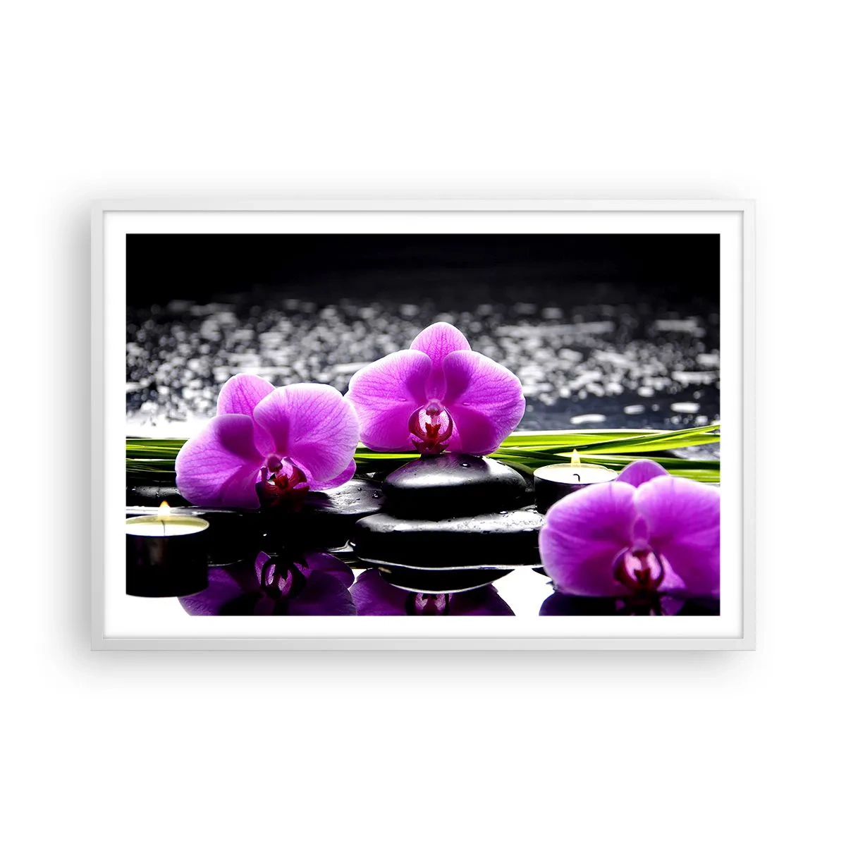 Poster in einem weißen Rahmen - In Ruhe ertrinken - 91x61 cm