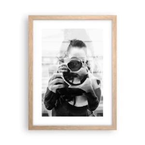 Poster in einem Rahmen aus heller Eiche - Schöpfer und Material - 30x40 cm