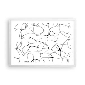 Poster in einem weißen Rahmen - Lebenswege, Wechselfälle - 70x50 cm