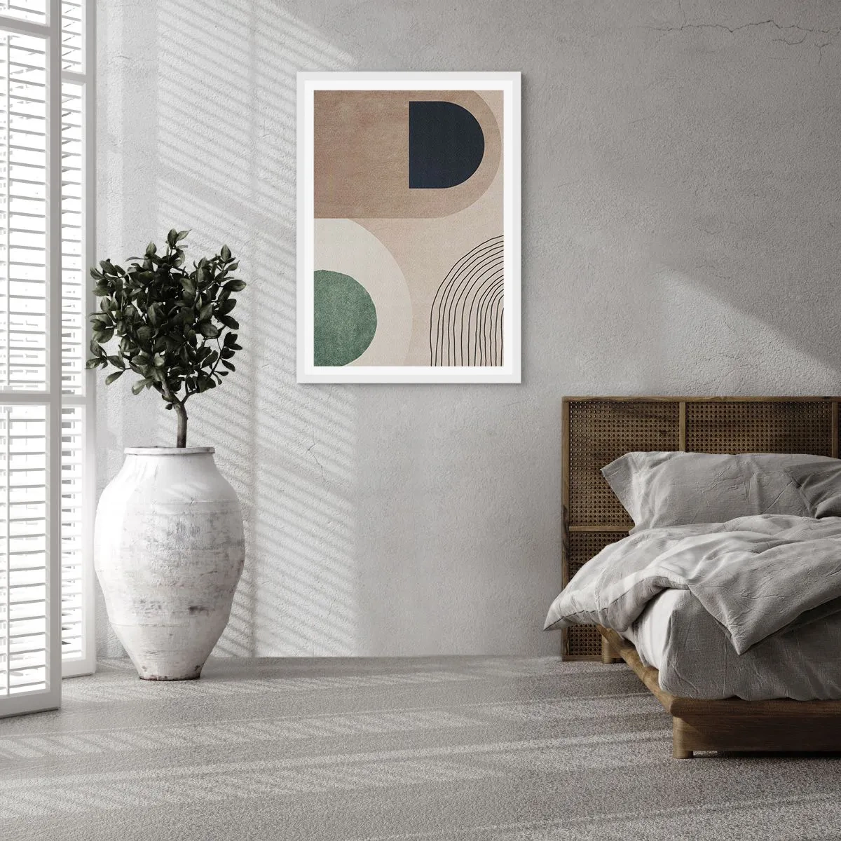 Poster in einem weißen Rahmen - Sanftheit des Ovals - 70x100 cm