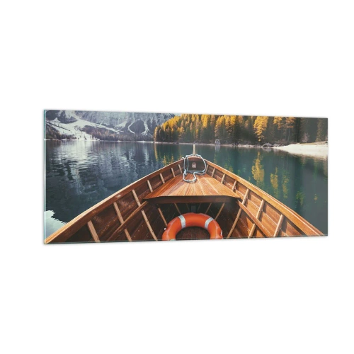 Glasbild - Bild auf glas - Bergreise - 100x40 cm