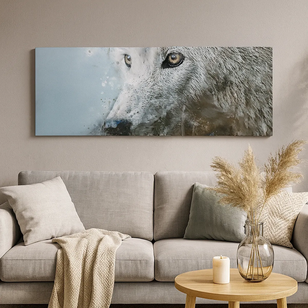 Bild auf Leinwand - Leinwandbild - Lerne die Wolfsseele kennen - 30x30 cm