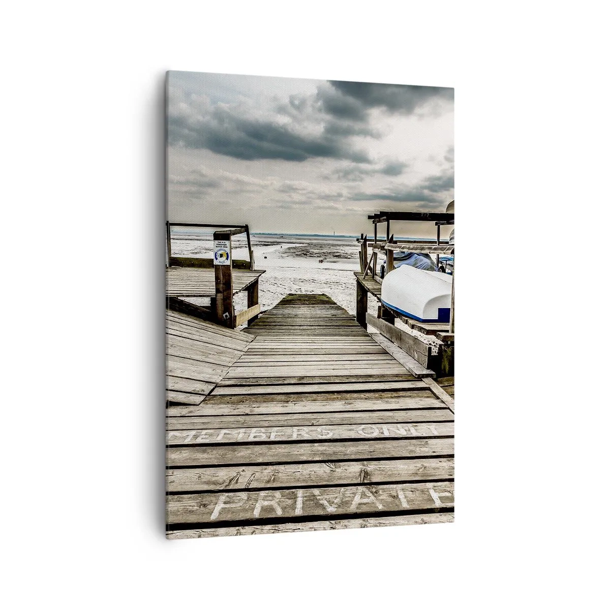 Bild auf Leinwand - Leinwandbild - Mitternachtsstrand - 70x100 cm