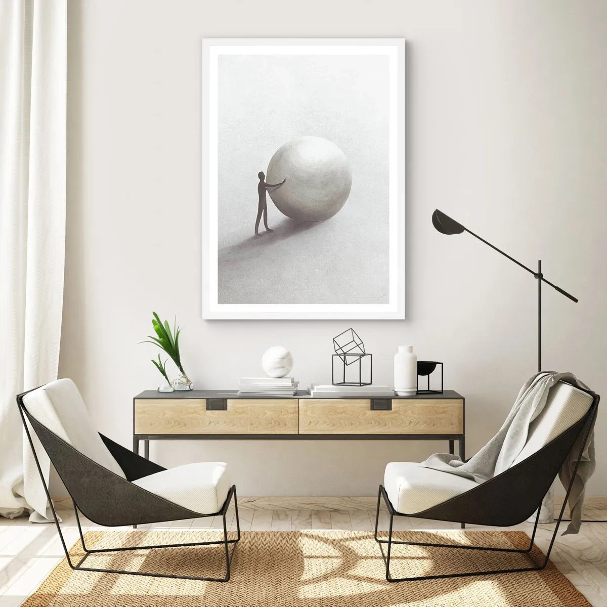 Poster in einem weißen Rahmen - Das Spiel des Lebens - 40x50 cm