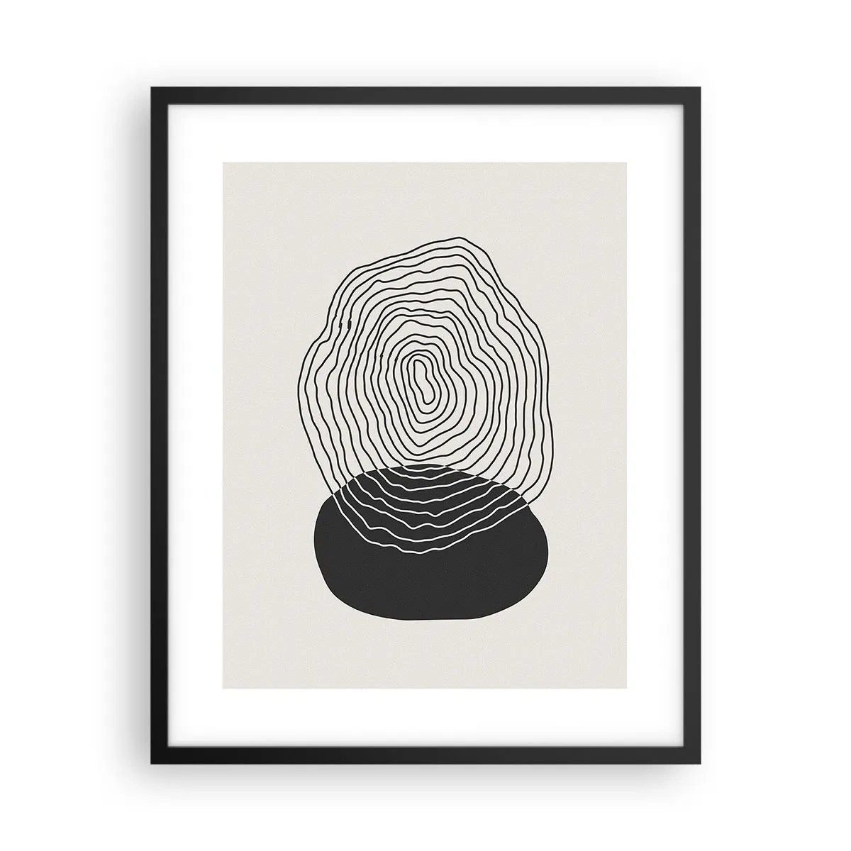 Poster in einem schwarzem Rahmen - Dauer und Schwingung - 40x50 cm