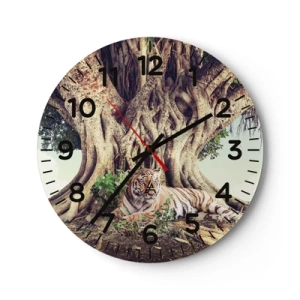 Wanduhr - Glasuhr - Blick aus dem Buch Genesis - 40x40 cm