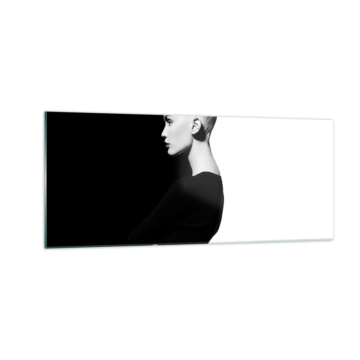 Glasbild - Bild auf glas - Einfach eine Frau - 100x40 cm