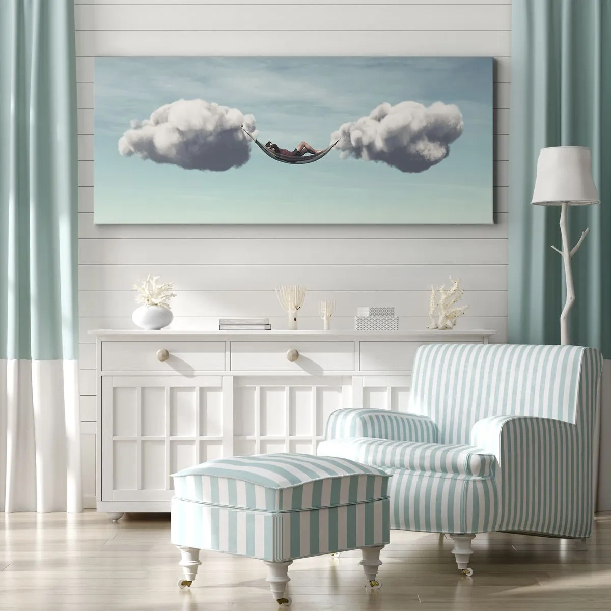 Bild auf Leinwand - Leinwandbild - Die Behaglichkeit des Augenblicks - 100x40 cm