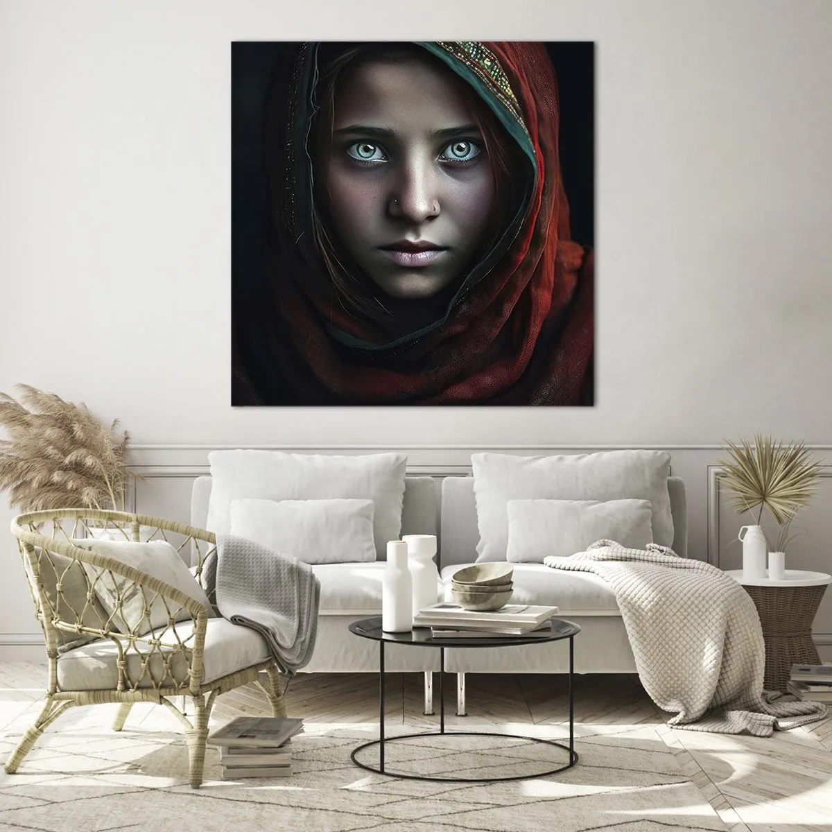 Glasbild - Bild auf glas - Prinzessin aus dem Osten - 70x70 cm