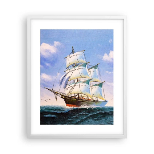 Poster in einem weißen Rahmen - Mit Stolz mit dem Wind - 40x50 cm