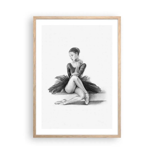 Poster in einem Rahmen aus heller Eiche - Vom Tanz verzaubert - 50x70 cm